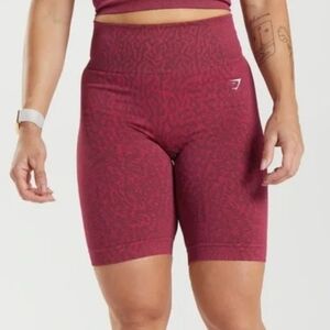 Gymshark Adapt Animal Seamless Cycling Shorts Pink Size Large
